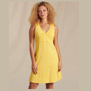 TOAD & + AND CO Rosemarie Dress Samba Organic Cotton Daisy Yellow Women's Large